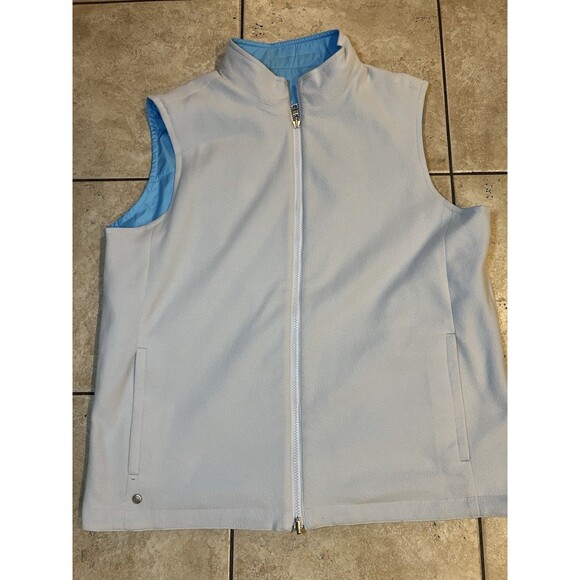 Peter Millar Vest Mens XL Blue Gray Crown Crafted Thermal Reversible Oak Hill CC - Picture 5 of 8